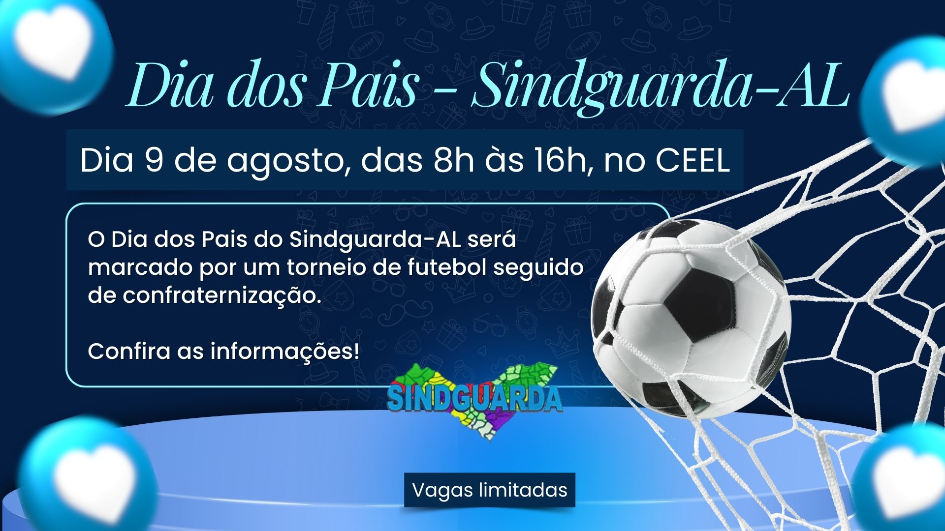 Dia dos Pais do Sindguarda-AL terá torneio de futebol e confraternização