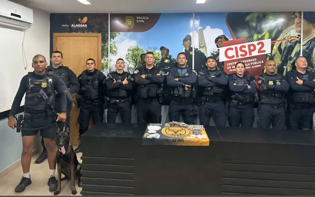 Guarda Municipal de Palmeira dos Índios e cão Apollo se destacam em sucessivas apreensões de drogas no município